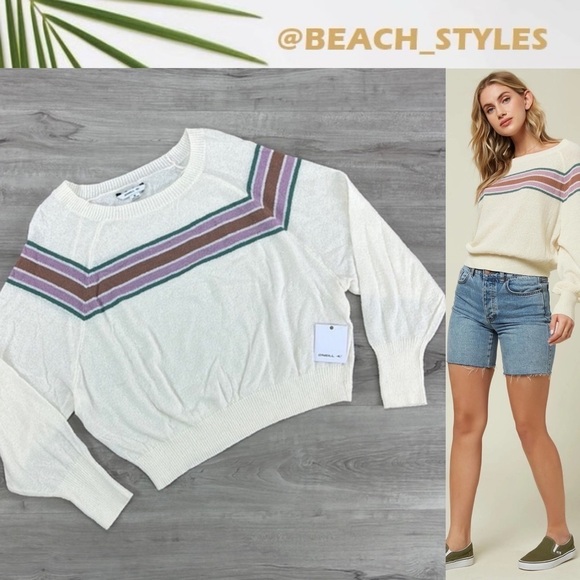 🔆O’NEILL🔆 KEIK STRIPE SWEATER - Picture 1 of 15